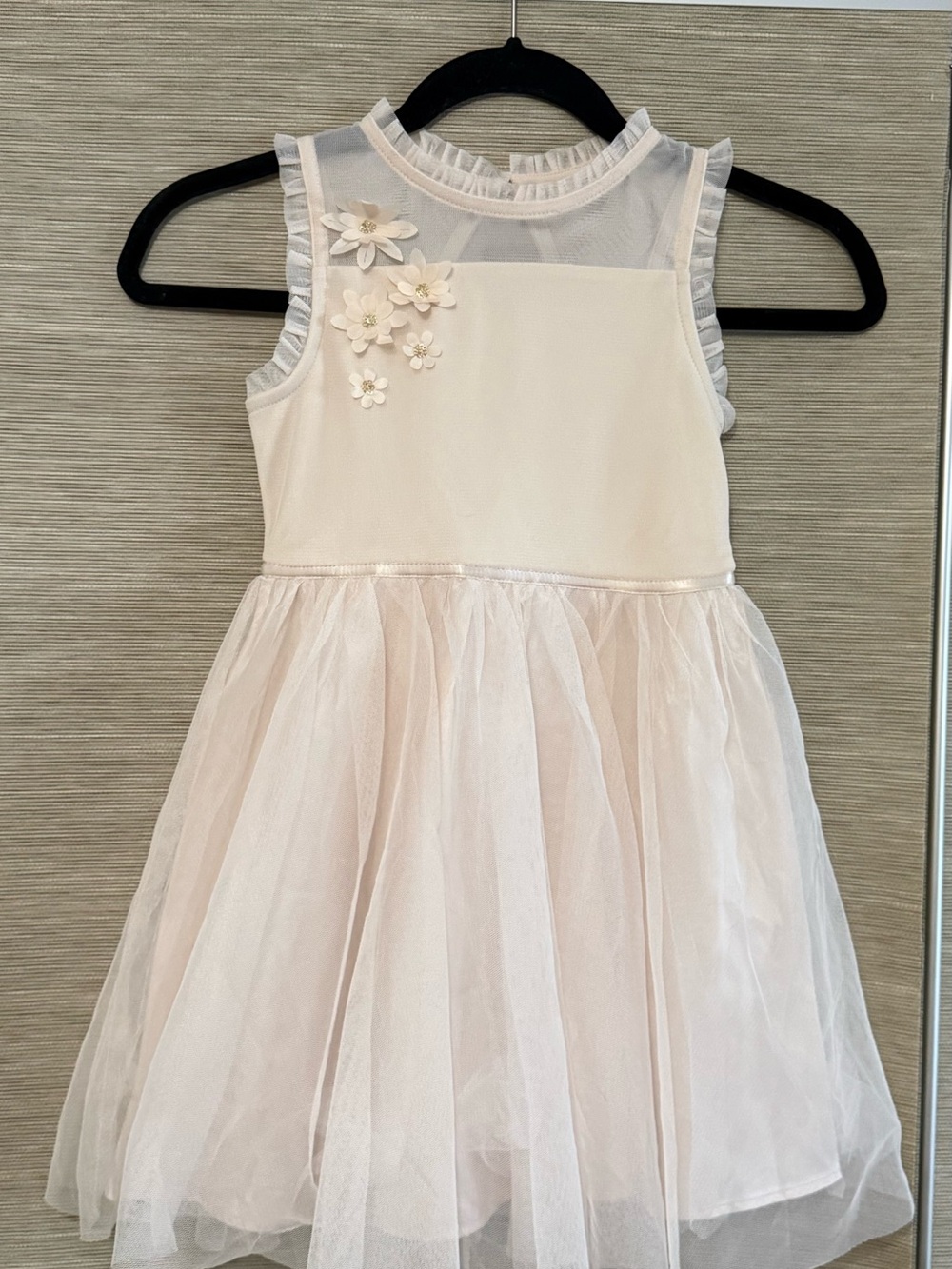 Target Cream Floral Appliqué Tulle Party Dress